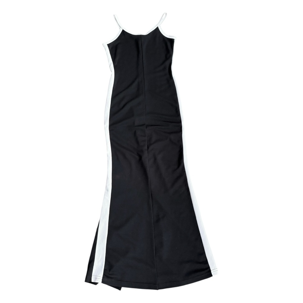 Vintage 90s black & white maxi tank dress